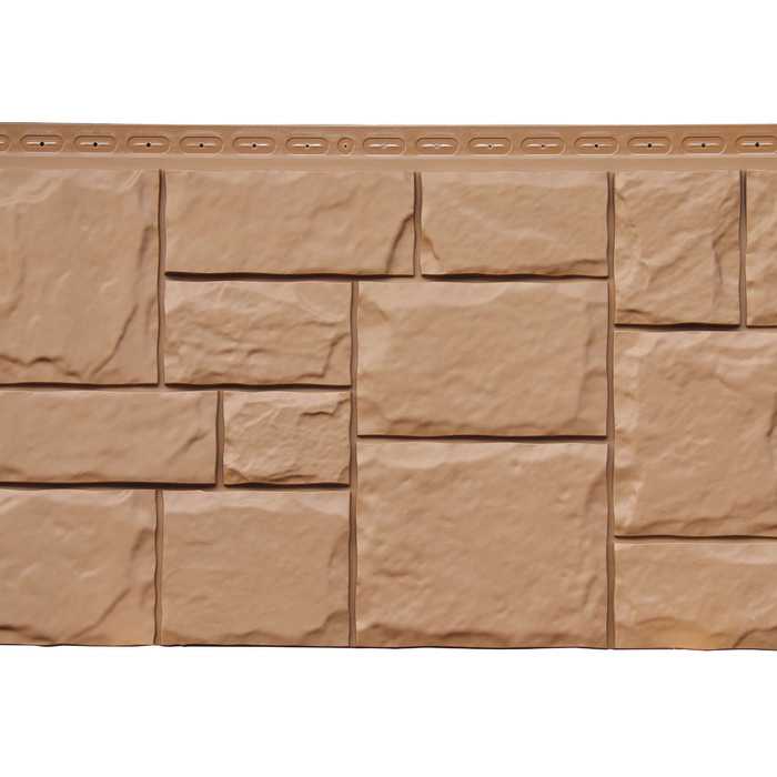 Фасадная панель Grand Line Крупный камень Стандарт Глина